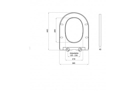 Narva Thick Quick Release Soft Closing Seat