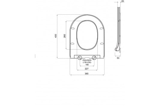 Narva Thin Quick Release Soft Closing Seat