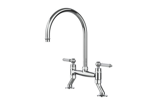 Novanta Bridge Mixer Tap - Chrome — Chrome & Stainless, Basin Mixers