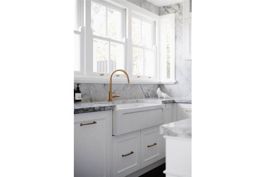 Patri 100 x 47 Fine Fireclay Double Bowl Farmhouse Butler Sink