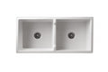 Patri 100 x 47 Fine Fireclay Double Bowl Farmhouse Butler Sink