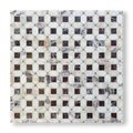Pambula Rosso Levanto, Viola Oro and Giallo Mix Natural Stone Octagon Mosaic Tile — Red and White, Marble and Limestone, Stone