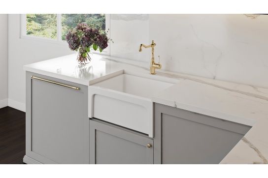 Patri 60 x 46 Fine Fireclay Single Bowl Farmhouse Butler Sink
