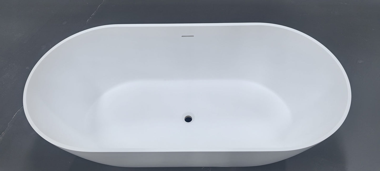 Lucia VX18 1500 Freestanding Stone Bath with Overflow