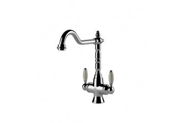 Providence Double Sink Mixer - Chrome — Chrome & Stainless, Basin Mixers