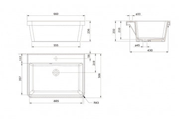 Ravine 66 x 51 Fine Fireclay Inset Sink — Fireclay & Ceramic, Kitchen Sinks