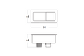 Rectangle Brushed Gunmetal Flush Button
