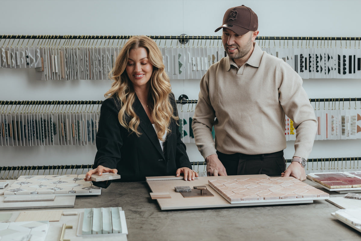 Tile and tapware finishes