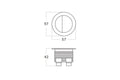 Round Brushed Nickel Flush Button