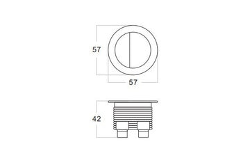 Round Brushed Nickel Flush Button — Flush Plates, Toilet Buttons & Accessories