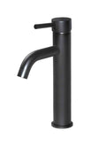 ROUND TALL CURVED BASIN MIXER MATTE BLACK