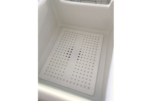 Protective Silicone Sink Mat 40 x 32 - White