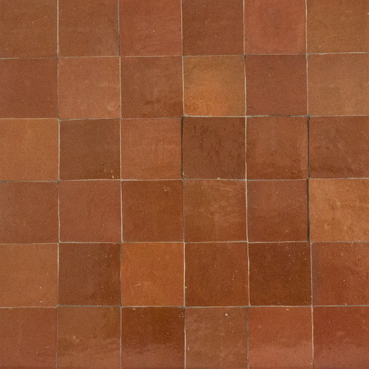 Medina Rust Moroccan Zellige Square Tile
