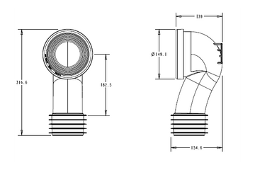 Turner Hastings Swan Neck Pan Bend — Toilet Buttons & Accessories