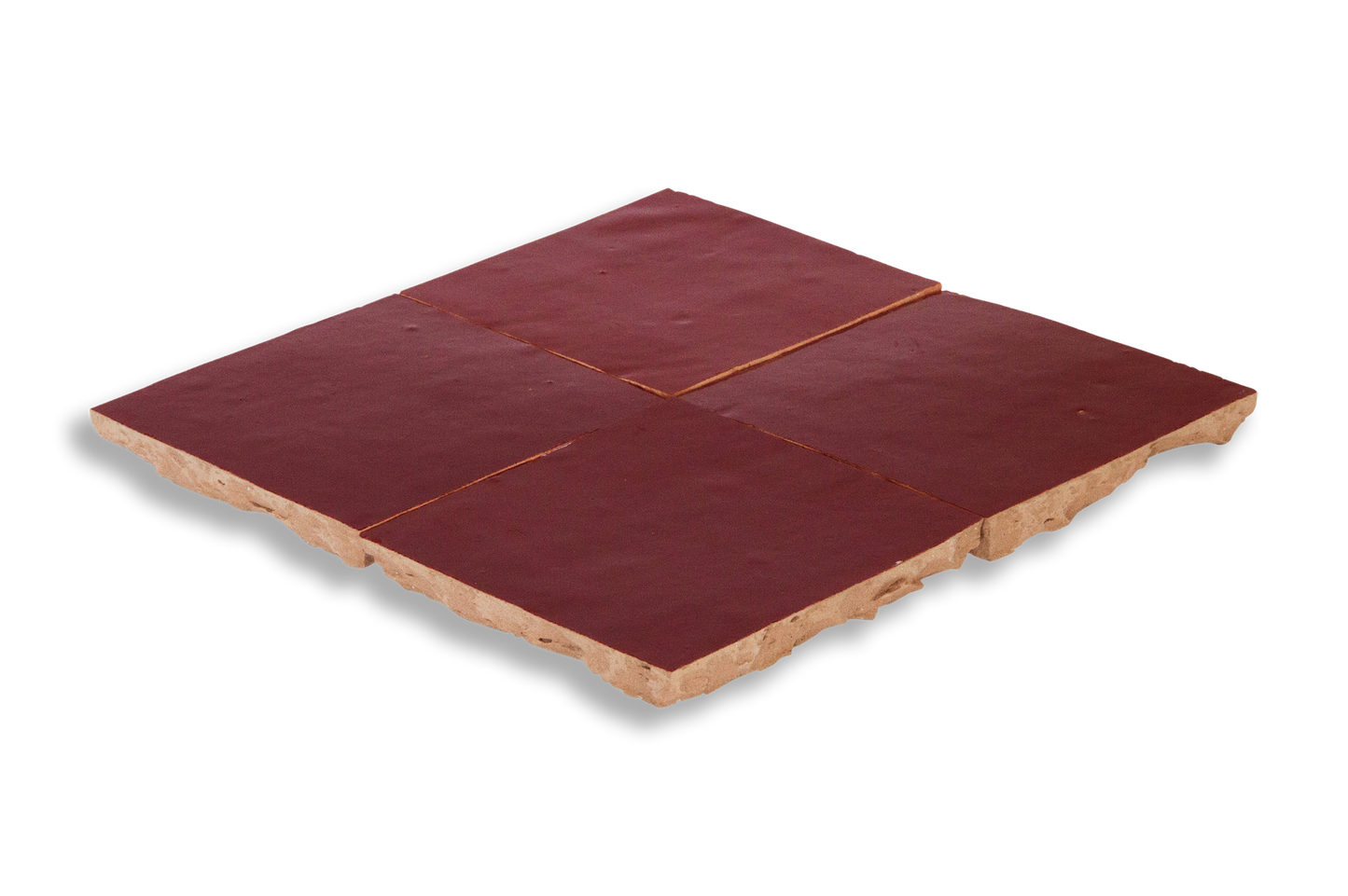 Medina Shiraz Red Moroccan Zellige Square Tile