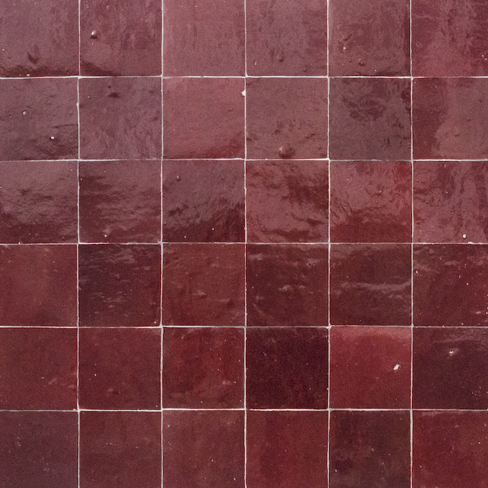 Medina Shiraz Red Moroccan Zellige Square Tile