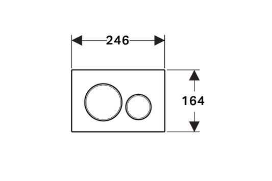 Geberit Matte Black Round Sigma 20 Fingerprint Resistant Flush Plate