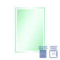 SS1280HND Rectangle Mirror with Sandblasted Border with Demister