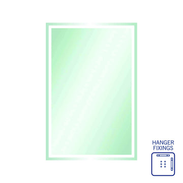 SS1280HN Rectangle Mirror with Sandblasted Border