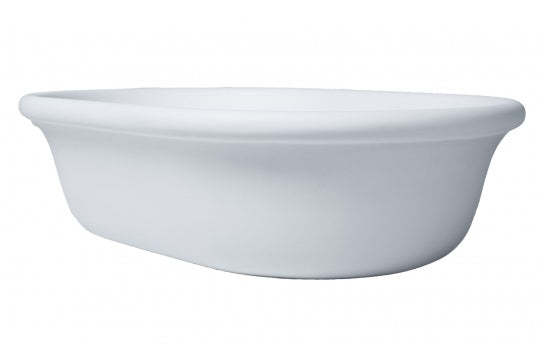 Blanche 53 x 36 TitanCast Solid Surface Above Counter Basin-Satin Silk White