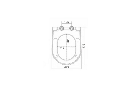 Ticino Quick Release Soft Closing Seat - thin profile