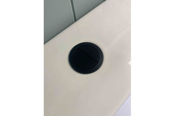 Round Matte Black Flush Button — Flush Plates, Toilet Buttons & Accessories