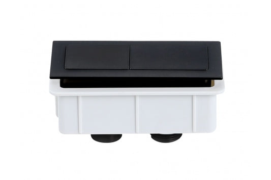 Rectangle Matte Black Flush Button