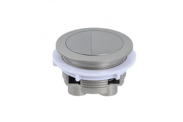 Round Brushed Nickel Flush Button — Flush Plates, Toilet Buttons & Accessories