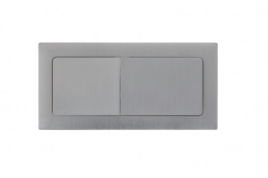 Rectangle Brushed Nickel Flush Button — Flush Plates, Toilet Buttons & Accessories