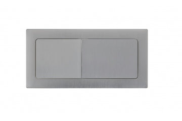 Rectangle Brushed Nickel Flush Button — Flush Plates, Toilet Buttons & Accessories