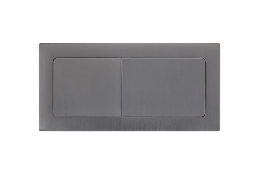 Rectangle Brushed Gunmetal Flush Button — Flush Plates, Toilet Buttons & Accessories