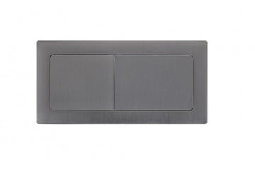 Rectangle Brushed Gunmetal Flush Button — Flush Plates, Toilet Buttons & Accessories