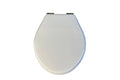 Claremont White Soft Close Toilet Seat - Antique Brass Hinges