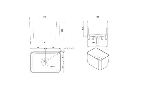 Tribo 60 X 42 Fine Fireclay Sink
