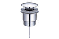 Universal 32/40mm Two Piece Mushroom brass Pop-up Waste - Chrome