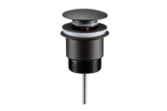 Universal 32/40mm Two Piece Mushroom Brass Pop-up Waste - Matte Black — Basin Parts & Accessories