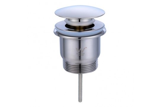 Universal 32/40mm Two Piece Mushroom brass Pop-up Waste - Brushed Nickel — Basin Parts & Accessories