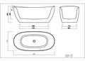 Valla Acrylic Free Standing Bathtub LK-VL1600