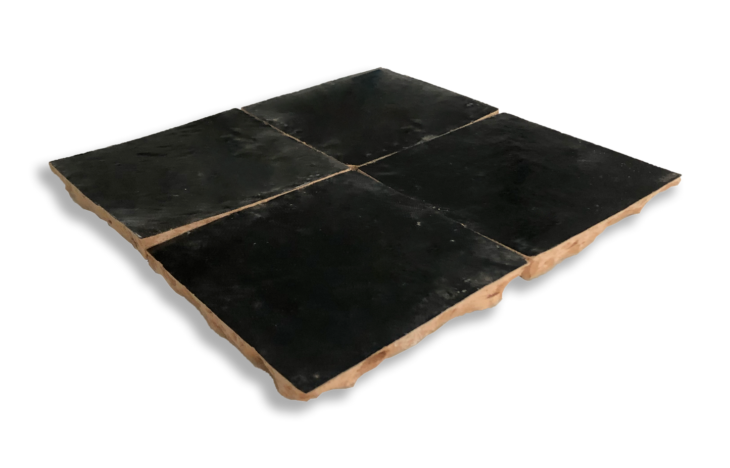 Medina Black Moroccan Zellige Square Tile
