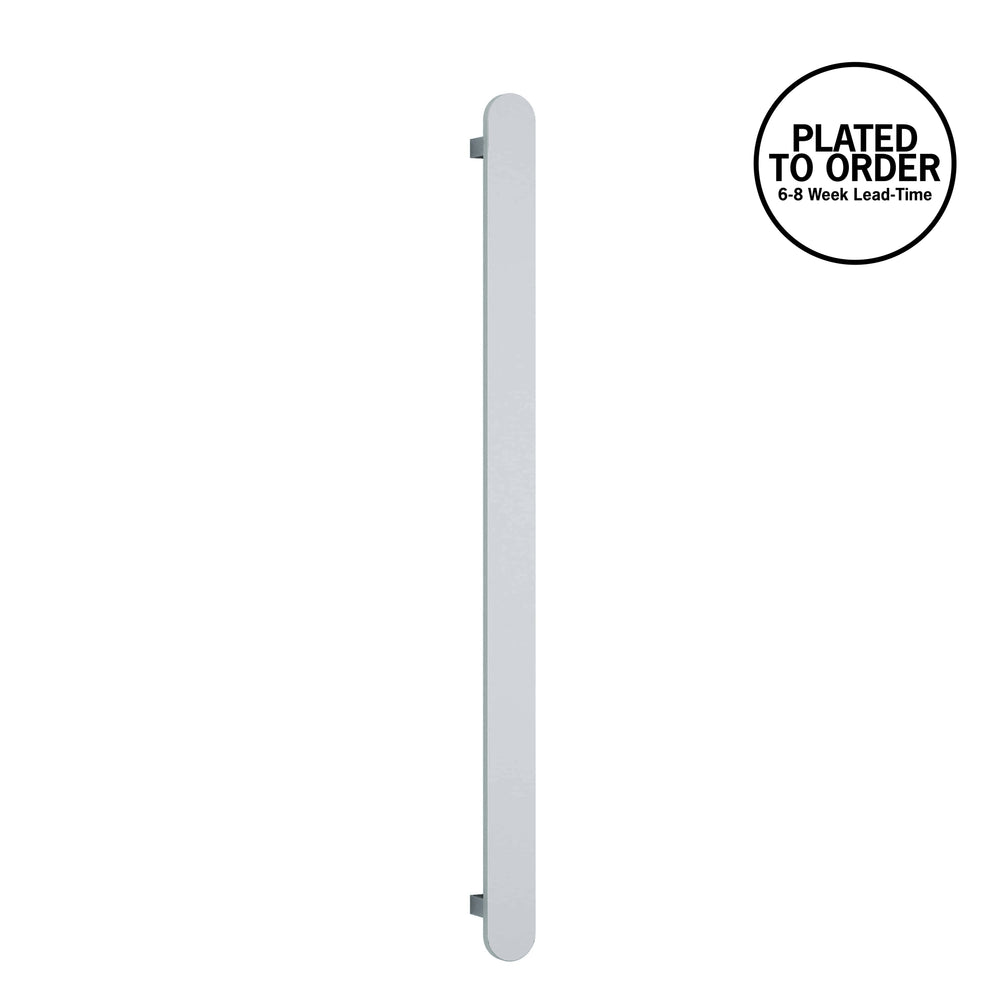 VP900PL Flat Pill 12Volt Vertical Plated Polished Heated Towel Rail