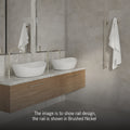 VTH900B Matt Black Vertical Heated Towel Rail